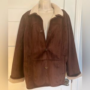 NWOT Alfred Dunner Suede Winter Coat